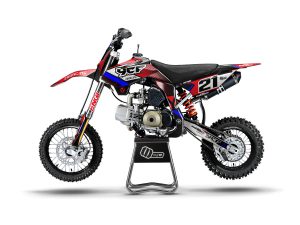 Motocross-stickerset – YCF – SM 125 – 2DR4 – ROOD