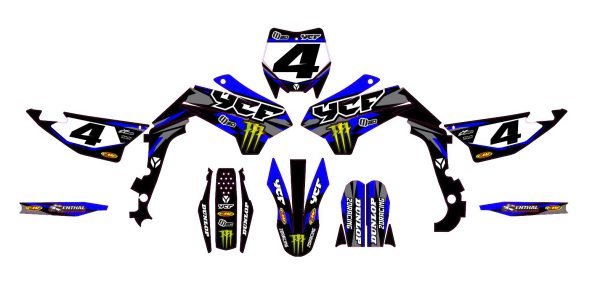 Grafische motorcrosskit – YCF – SM 125 – 2DR6 – BLAUW - Afbeelding 3