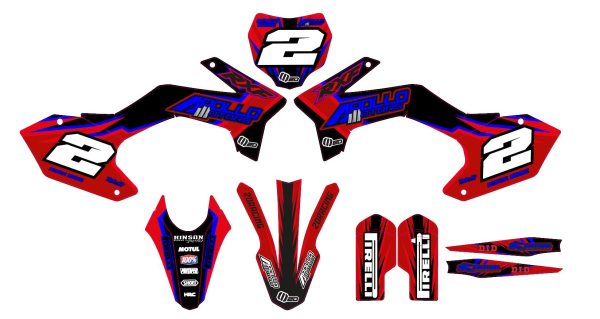 Motorcross decoratieset – APOLLO – RFZ – 2DR4 – ROOD - Afbeelding 3