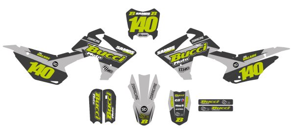 Motorcross decoratieset – BUCCI – BR1-F15-F20 – 2DR4 – GRIJS - Afbeelding 2