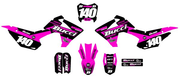 Motorcross decoratieset – BUCCI – BR1-F4-F6 – 2DR4 – ROZE - Afbeelding 2