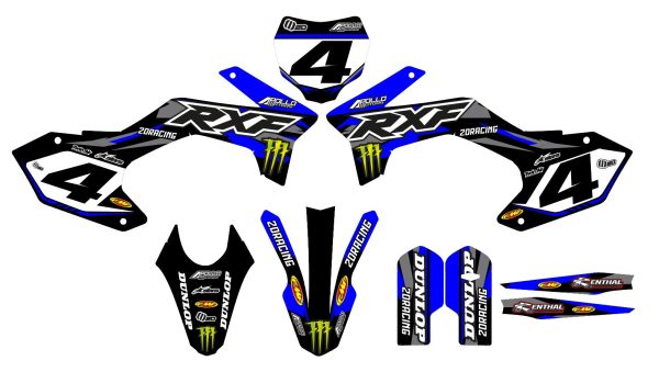 Grafische motorcrosskit – APOLLO – RXF 50 – 2DR6 – BLAUW - Afbeelding 3