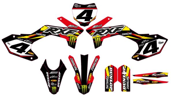 Motorcross decoratieset – APOLLO – RFZ – 2DR6 – ROOD - Afbeelding 3