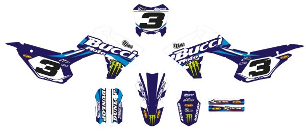 Grafische motorcrosskit – BUCCI – BR1-F4-F6 – 2DR6 – NAVY - Afbeelding 2